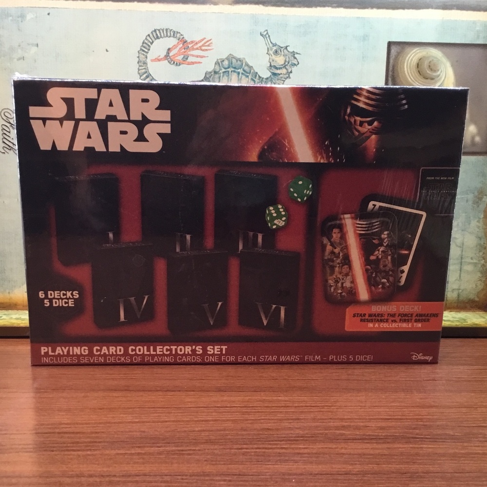 Star Wars Playing Cards Collectors Set 7 Decks 5 Dice Collectible Tin NEW In Box